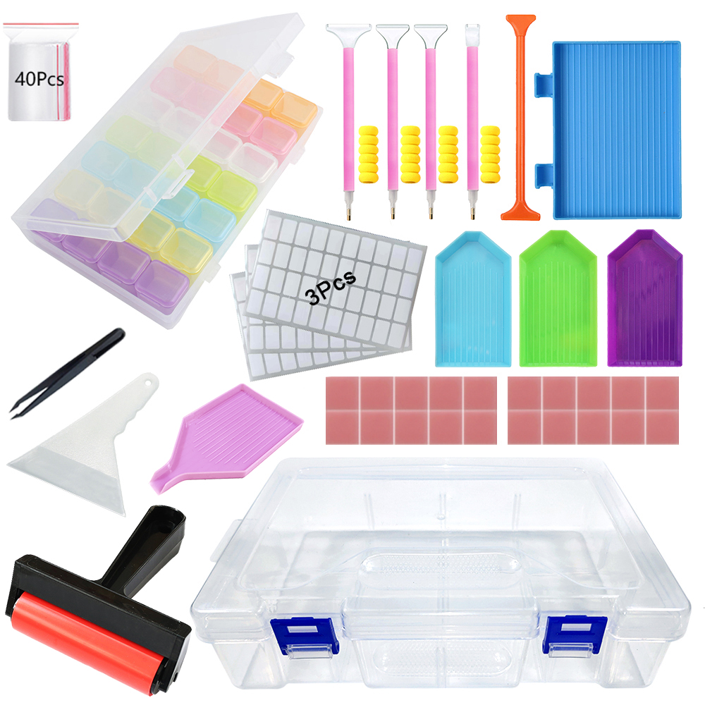Waxing Kit Home - Diamond Painting Tools Kit with Storage