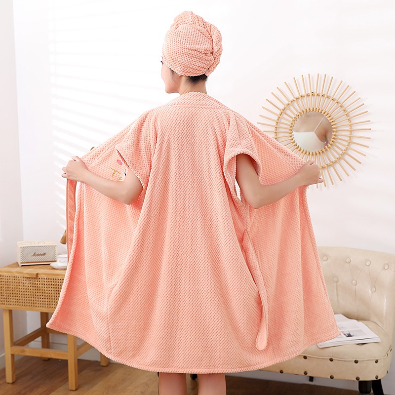 Spa Y Wellness - Pineapple Grid Bathrobe for Women Thick