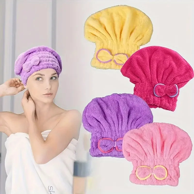 Spa Y Wellness - Quick Drying Hair Cap Women Bowtie