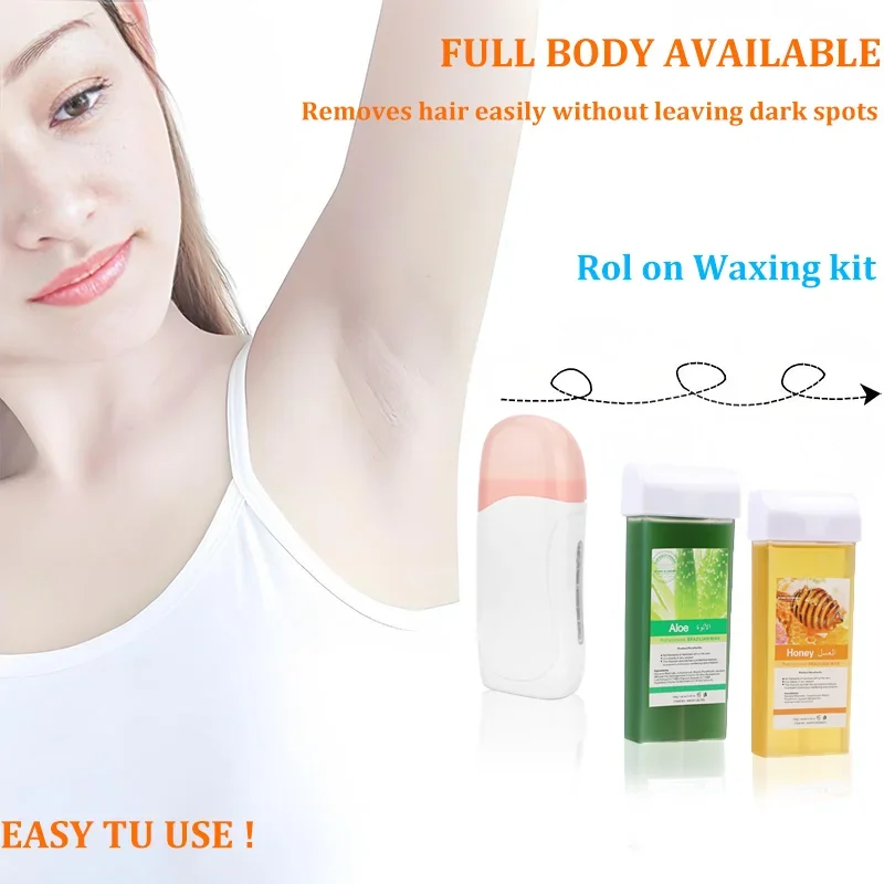 Waxing Kit Home - Painless Roll-on Wax Refills - Natural