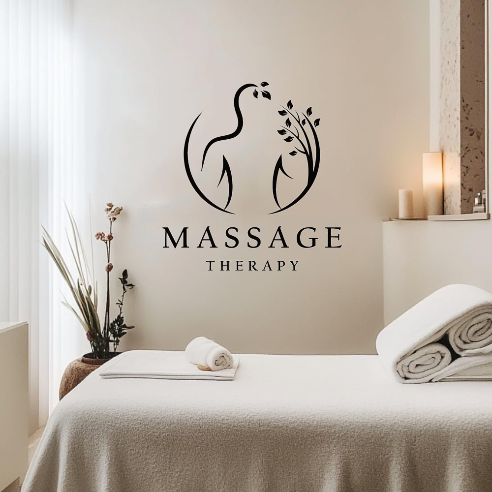 Spa Wellness Usa - Massage Therapy Vinyl Wall Decal for
