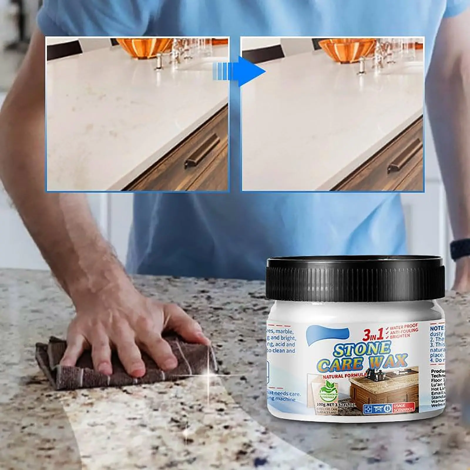 Waxing Kit Home - Marble Floor Polishing Kit Powerful Deep