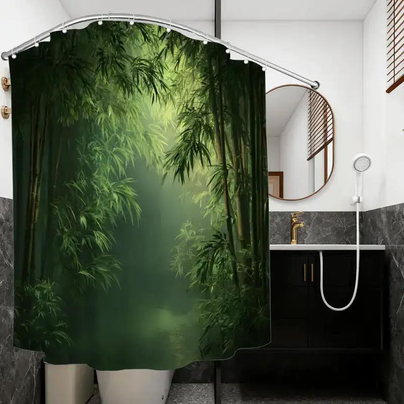 Bathroom Shower Curtain Bamboo – обзор и цена Spa Wellness Nature
