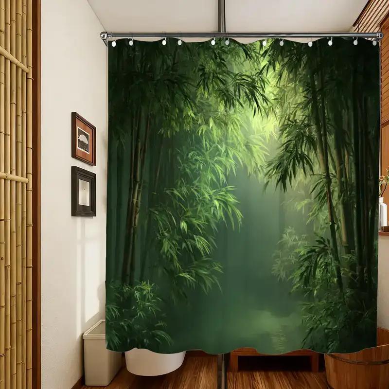 Bathroom Shower Curtain Bamboo – обзор и цена Spa Wellness Nature