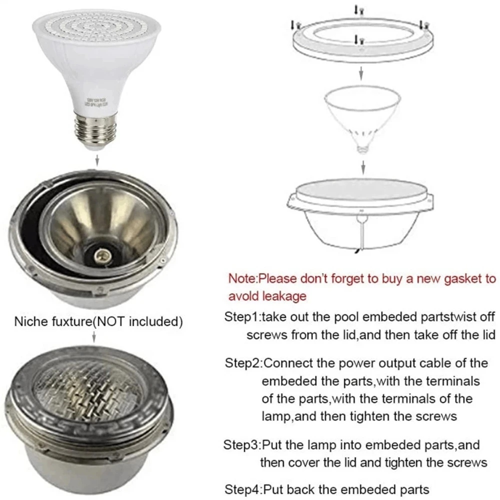 LED Swimming Pool Light E27 E2 – обзор и цена Xy Spa & Wellness Photos