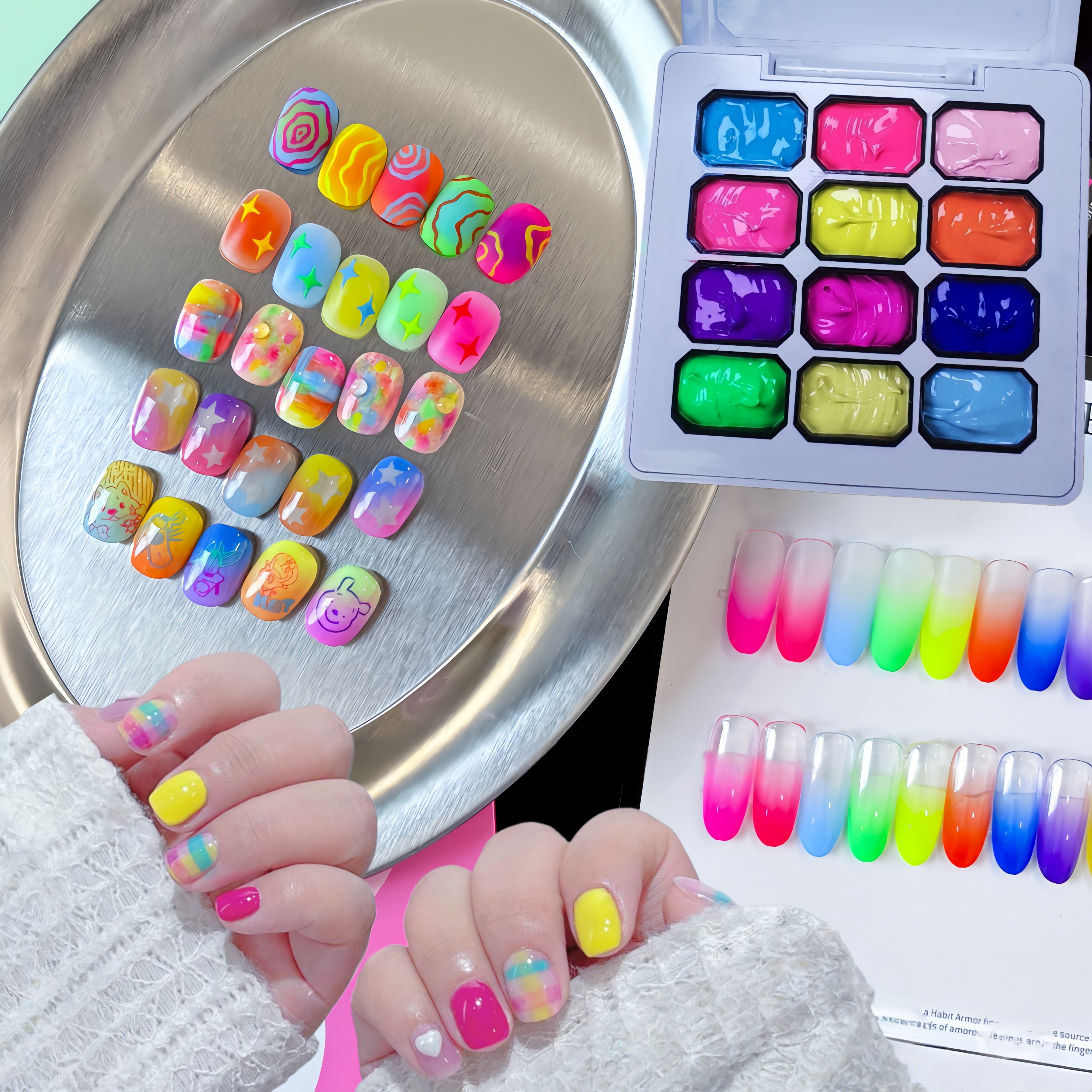 12 Color Rainbow Solid Nail Po – обзор и цена Waxing Kit Home