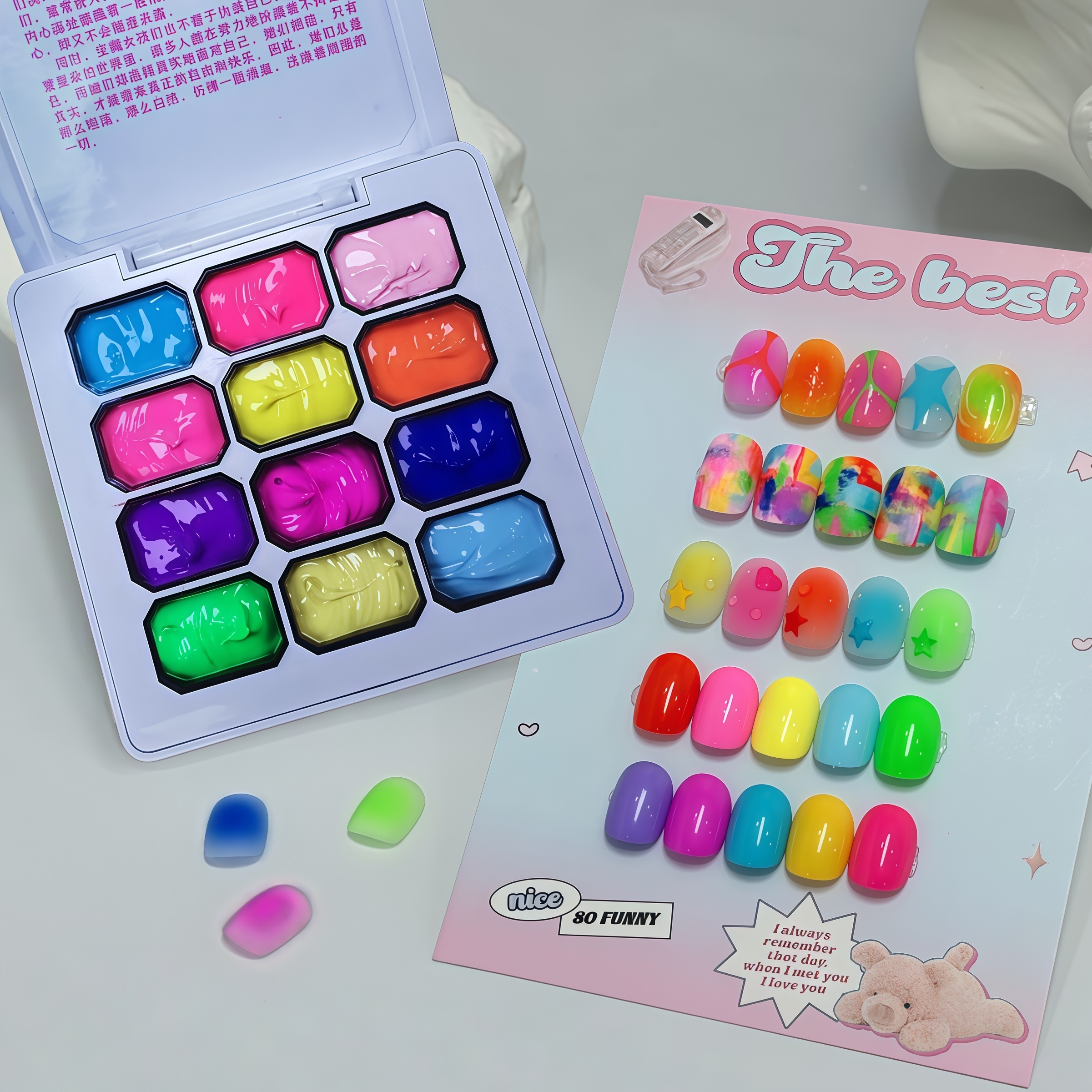12 Color Rainbow Solid Nail Po – обзор и цена Waxing Kit Home
