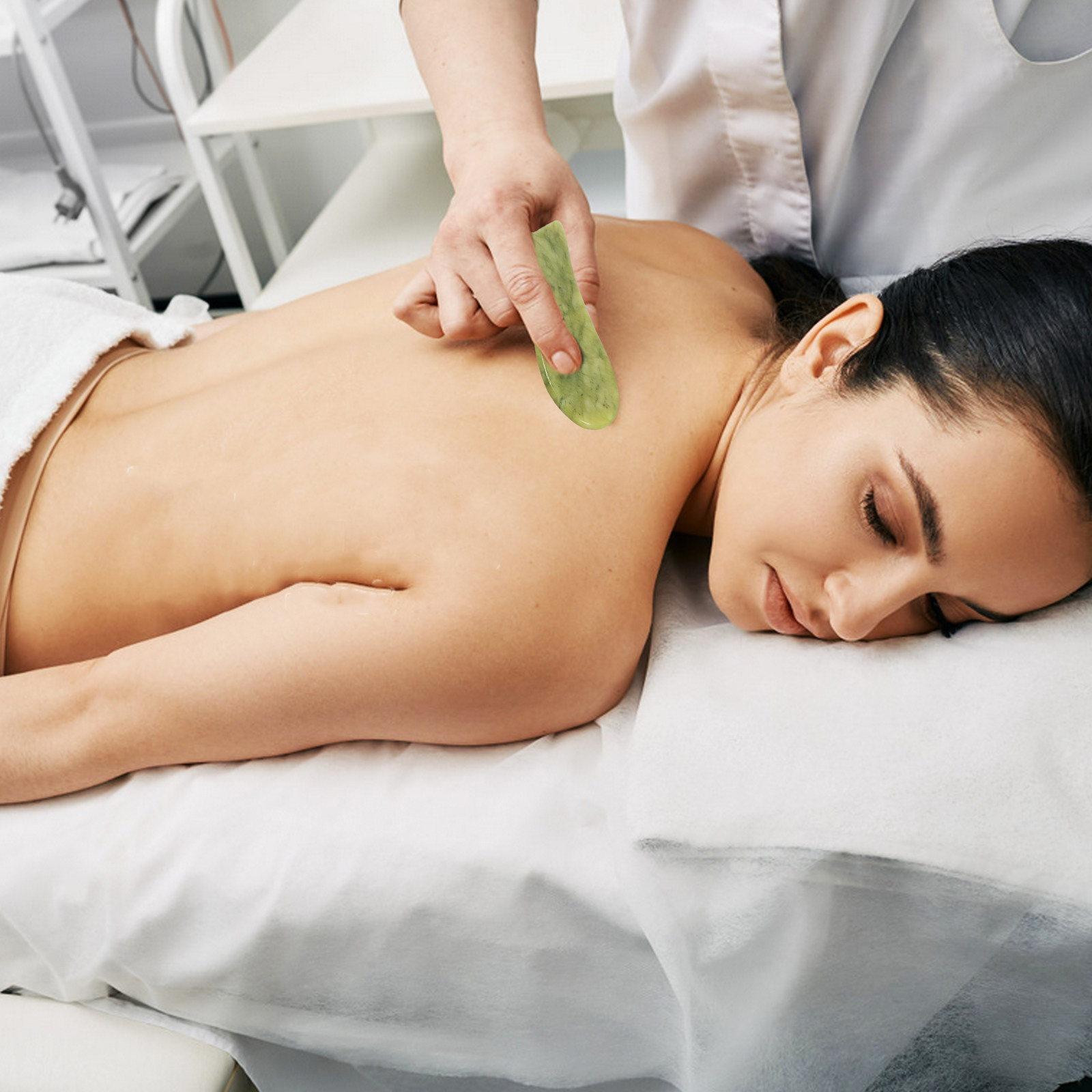 2Pcs Natural Jade Gua Sha Scra – обзор и цена Spa Y Wellness