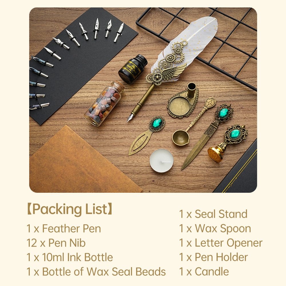 Vintage Feather Pen and Ink Se – обзор и цена Waxing Kit Home
