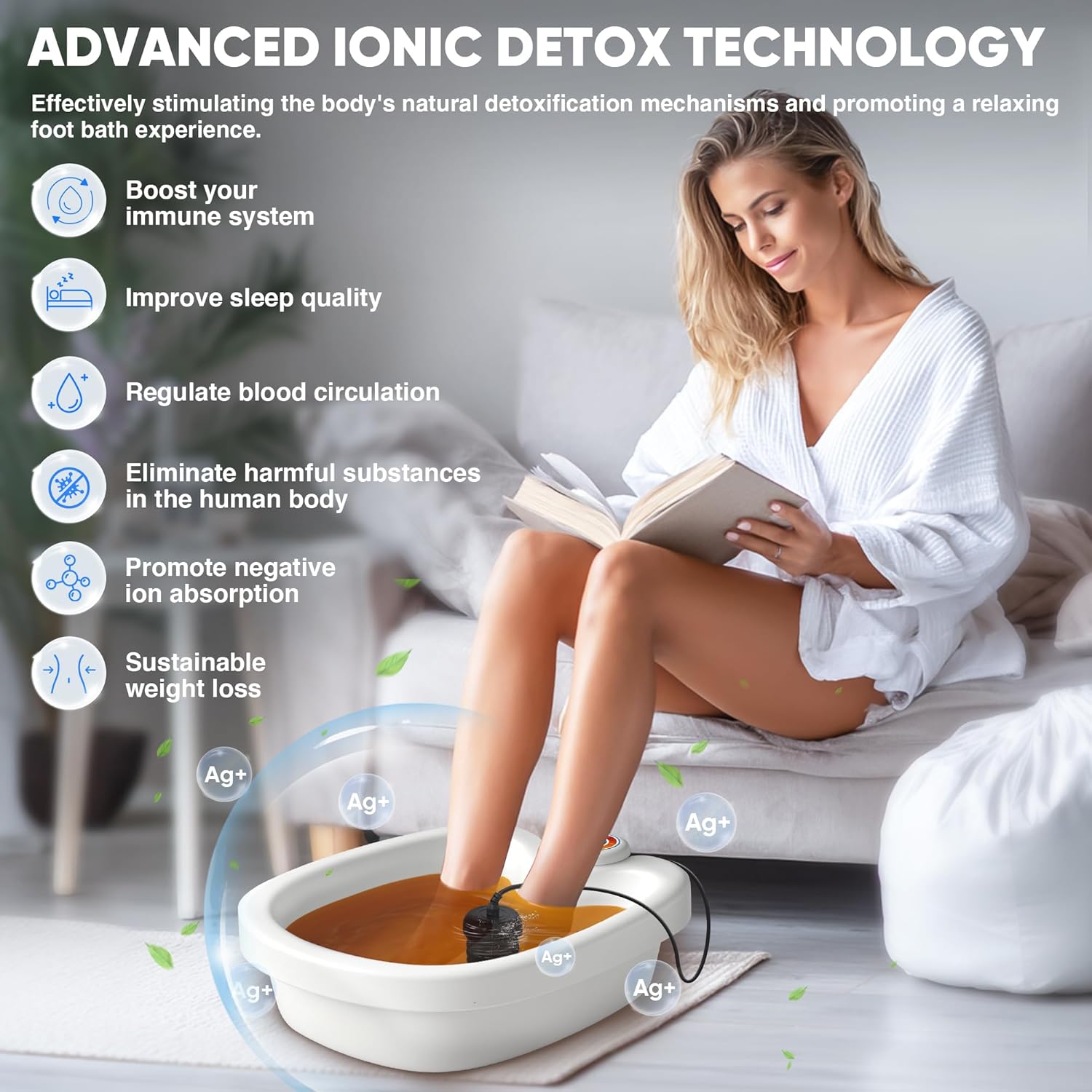 Ionic Foot Detox Spa with 3 Se – обзор и цена Spa Wellness Usa